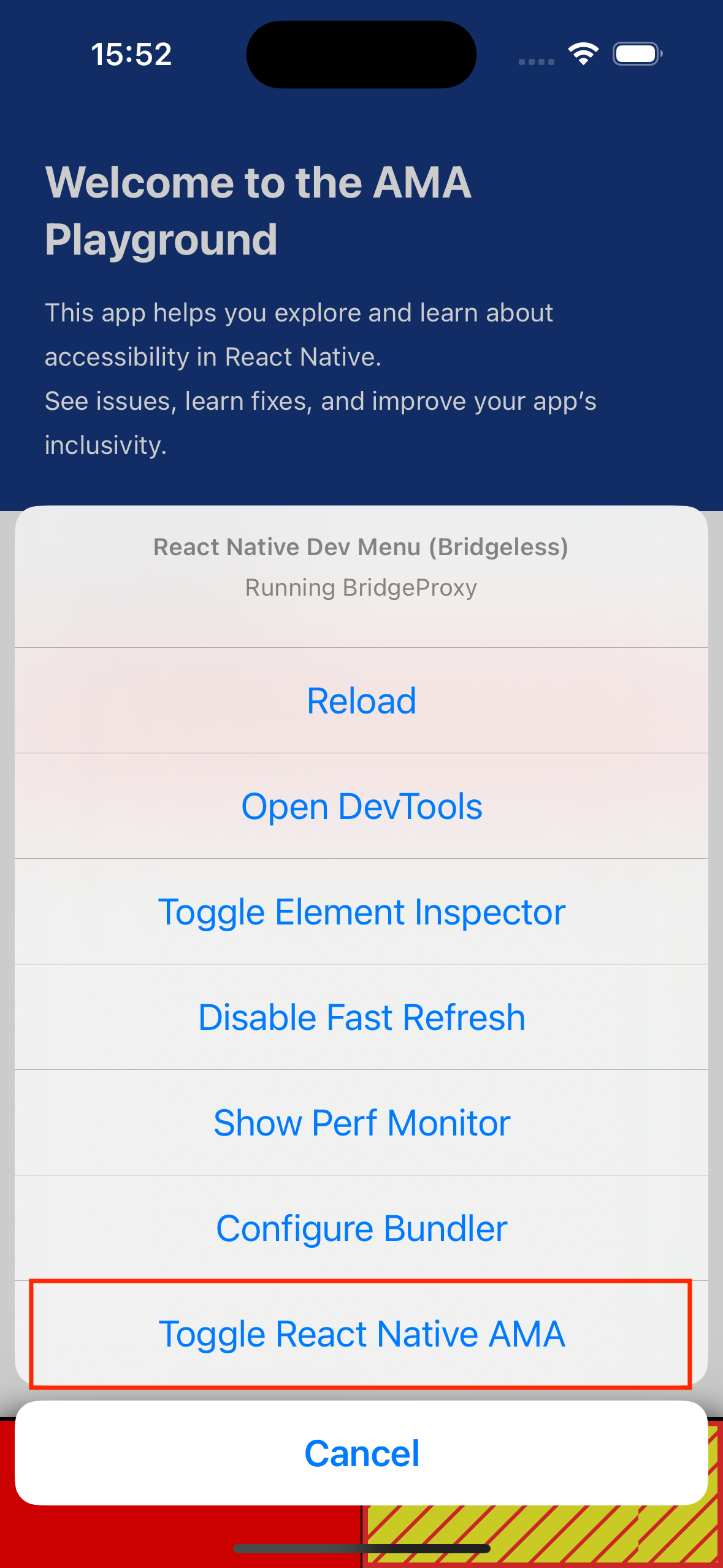 AMA Dev Menu
